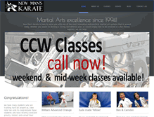 Tablet Screenshot of newmanskarate.com